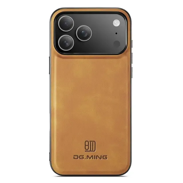 DG Ming iPhone 17 Pro Max Premium PU-Läder Hybrid Skal