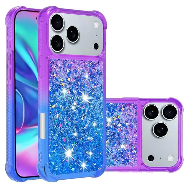 Skalo iPhone 17 Pro Kvicksand Glitter Skal