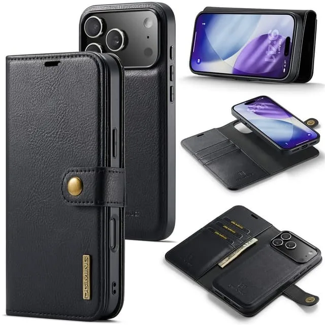 DG Ming iPhone 17 Pro Max 2-i-1 Magnet Plånboksfodral