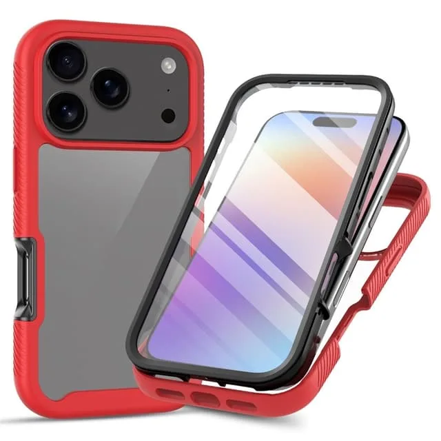 Skalo iPhone 17 Pro Shockproof Clear Hybrid+Skärmskydd Skal