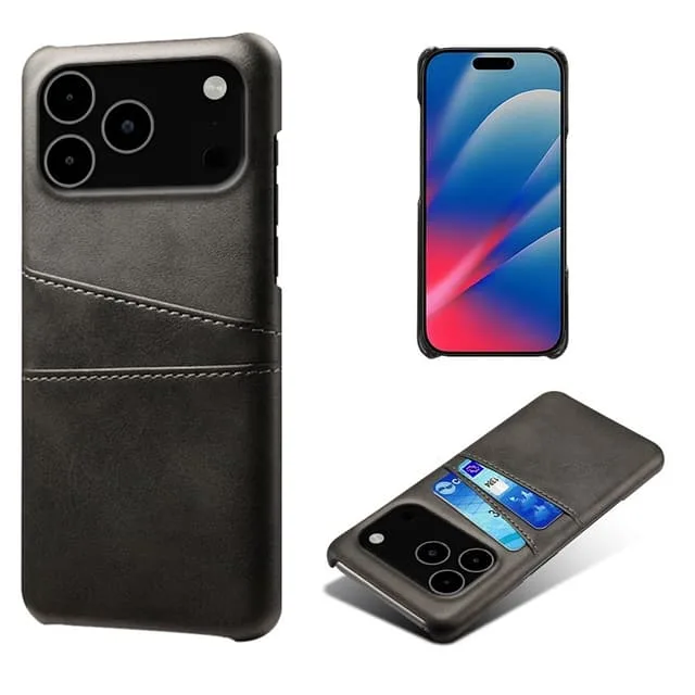Skalo iPhone 17 Pro Max PU-Läder Korthållare Skal