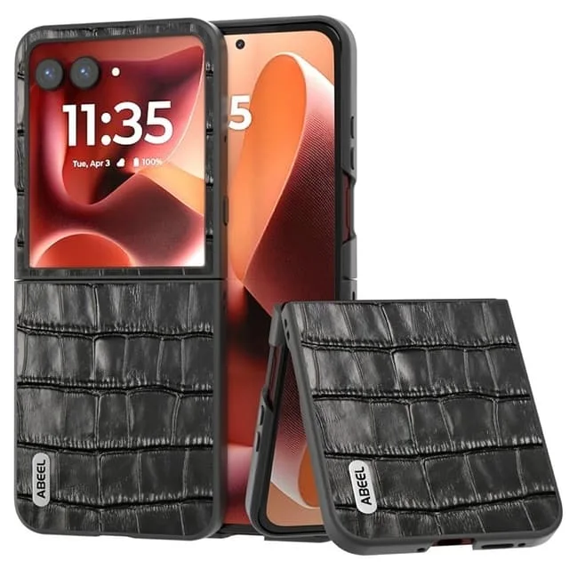 SKALO Motorola Razr 60 Ultra 5G ABEEL Krokodil Läder Skal