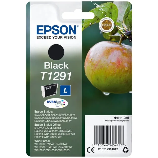 Epson T1291 - L-storlek - svart - original