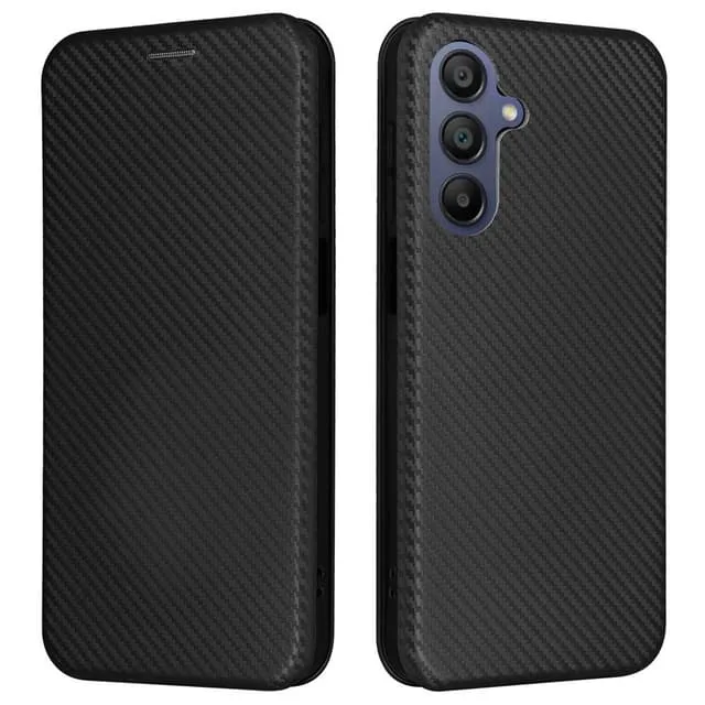 Skalo Samsung A17 Carbon Fiber Plånboksfodral