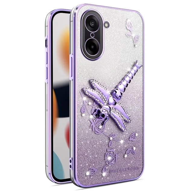 Skalo OnePlus Nord CE5 KADEM Dragonfly Glitter Skal