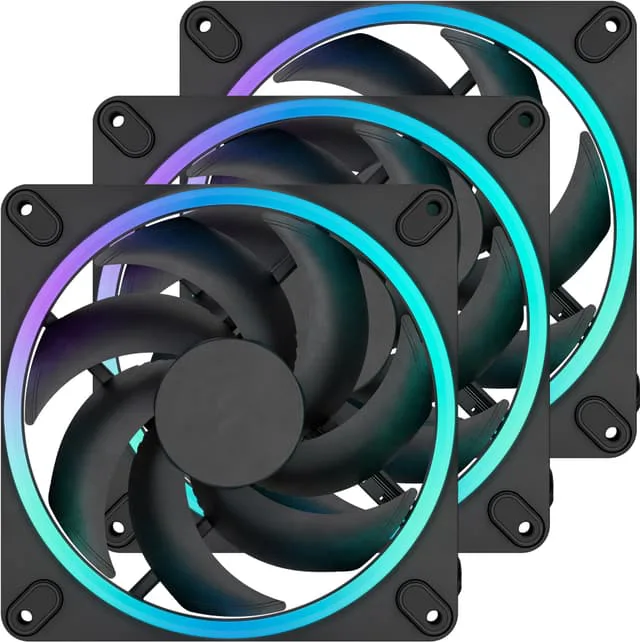 Fractal Design Momentum 14 RGB, Black, 3-pack