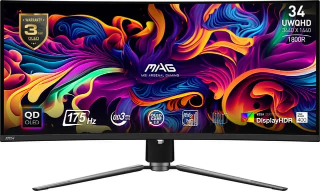 MSI MAG 341CQP QD-OLED skärm