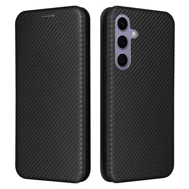 Skalo Samsung S25 FE Carbon Fiber Plånboksfodral