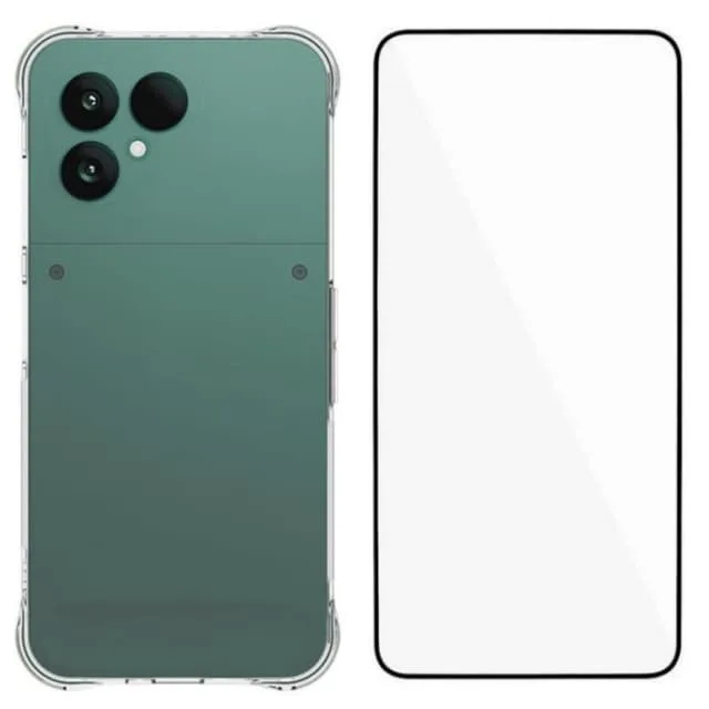 För Fairphone 6 Fodral TPU-telefonskal med härdat glasskydd
