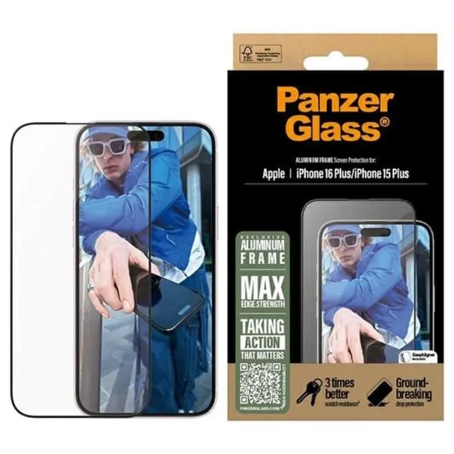 PanzerGlass iPhone 16 Pro Max Härdat Glas Skärmskydd Ultra-Wide Fit