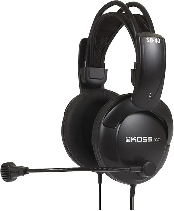 KOSS SB40 Over-Ear Communication spelheadset hörlurar med