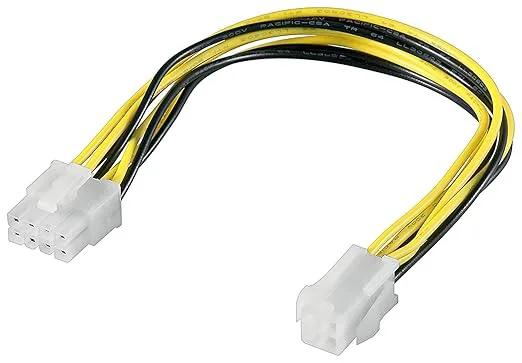 Goobay 51358 ATX12 P4 PC strömkabel/adapter, 4-stifts till 8-polig, 0,2 m längd