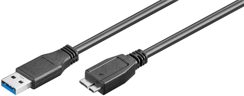 Wentronic USB 3.0-kabel (A-kontakt till Micro B-kontakt)