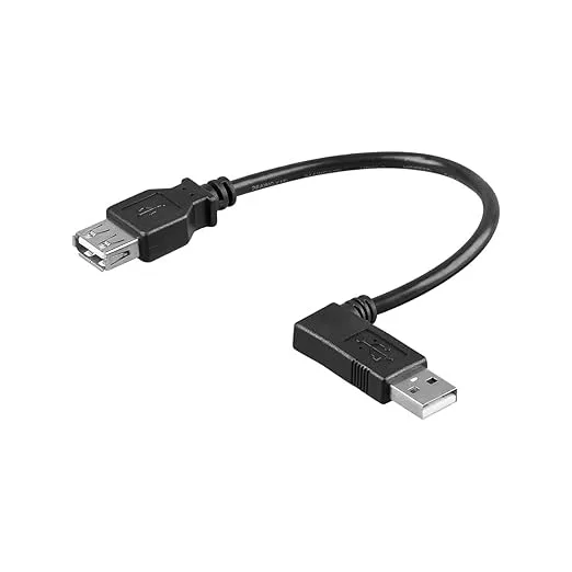 goobay 95705 USB 2.0 Hi-Speed förlängningskabel 90°