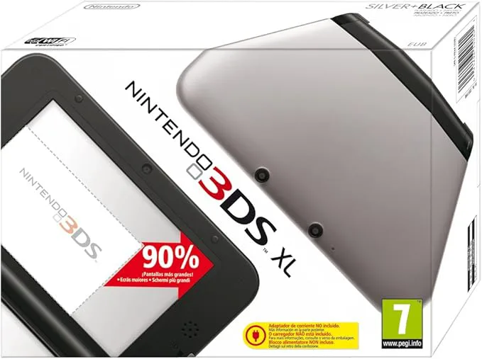 Nintendo 3DS XL silver-svart EU