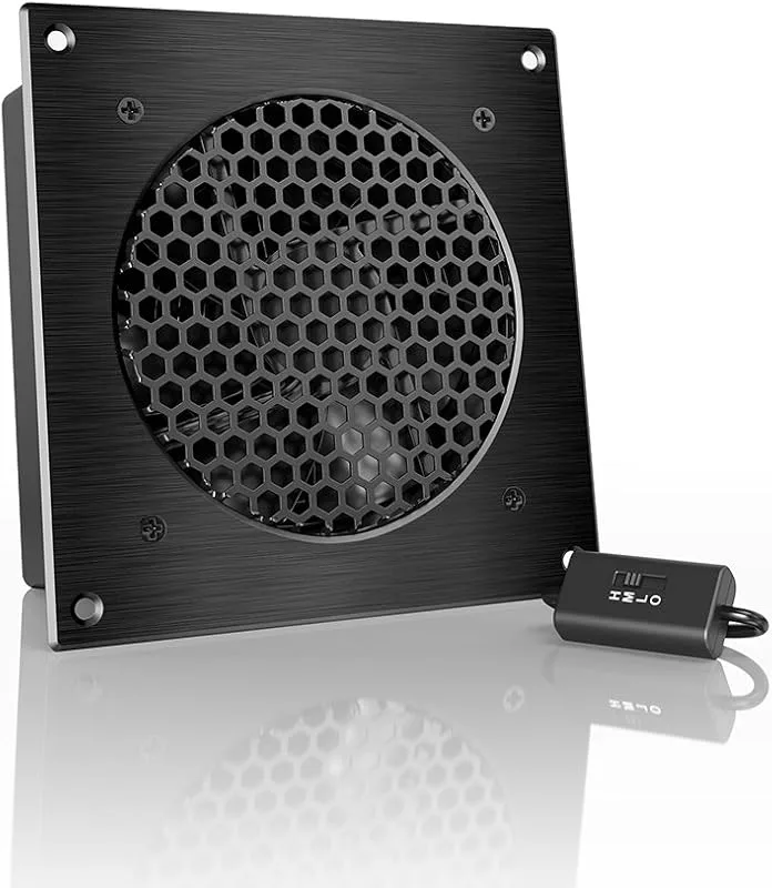 AC Infinity AIRPLATE S3, tyst kylfläktsystem 16 cm med hastighetskontroll, för hemmabio AV-skåp kylning, 6 tum