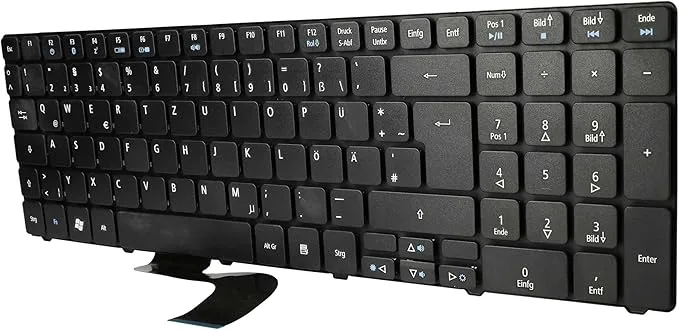 vhbw tangentbord svart med numeriskt tangentbord för bärbar dator Acer Aspire 5250, 5253G, 5333, 5342, 5349, 5350, 5360, 5410, 5410T, 5536, 5536G