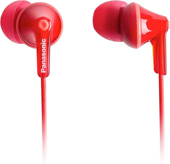 Panasonic RP-HJE125E-R Ergofit In Ear Trådbundna Hörlurar, Röd