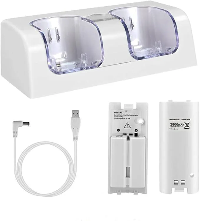 OSTENT Laddningsstation + 2 Batteripaket för Nintendo