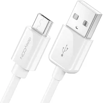 deleyCON 3,0m Micro USB Laddningskabel Datakabel Kompatibel