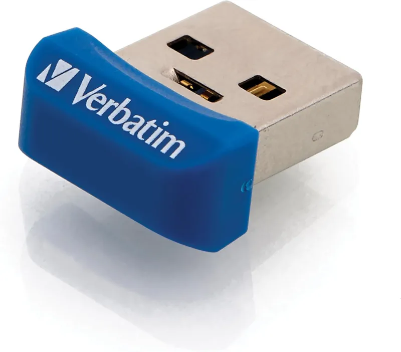 64 GB USB Flash 3.0 NANO Store'n´Stay Blue Verbatim P-blister, blå,