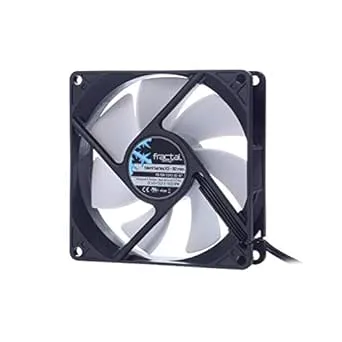 Fractal Design Silent Series R3 vit – tyst datorfläkt – optimerad för tyst drift – 92 mm – rotationshastighet 1 500 RPM – svart bandkabel – gevärlager – 12 v – svart/vit (enkel)