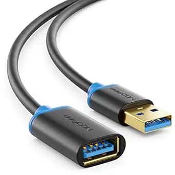 deleyCON 1,5m USB 3.0 Super Speed Förlängningskabel
