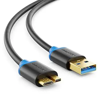 deleyCON 2m Micro USB 3.0 Kabel