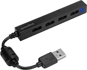 Speedlink Snappy Slim 4-port USB-hub Svart