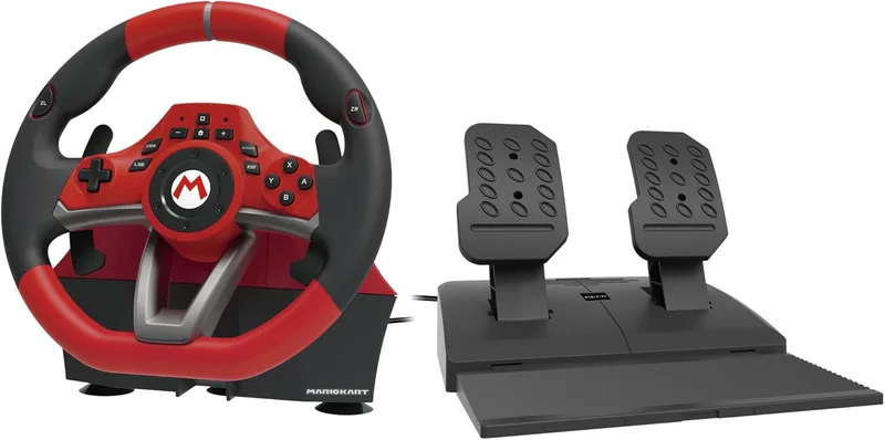 HORI NSW-228U Styrhjul, Svart, Röd