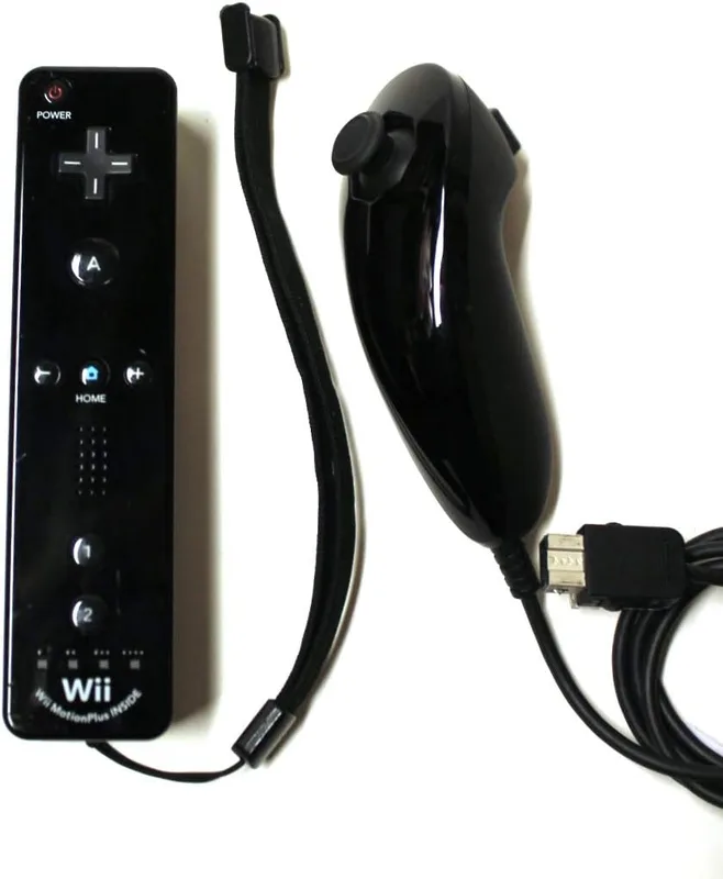 Official Nintendo Wii/Wii U Remote Plus Controller and Nunchuk Nunchuck Combo Bundle Set [Black]
