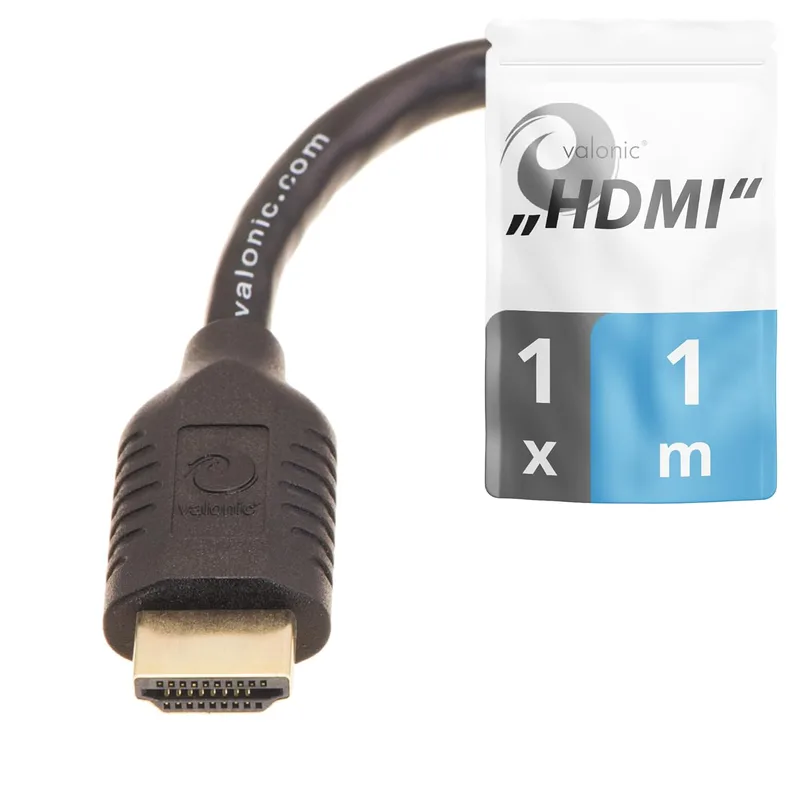 valonic HDMI-kabel, 1m - 4k, ARC, UHD