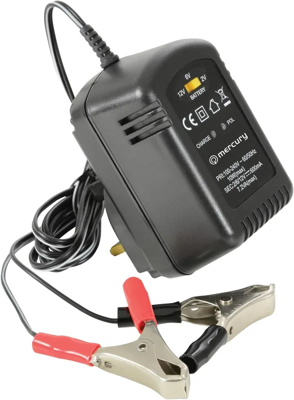 kvicksilver 12 V 600 mAh blybatteri laddare