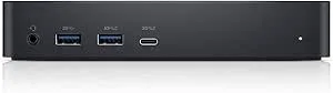 Dell D6000 universell USB typ-C och USB 3.0 D6000 dockningsstation med strömkabel för Storbritannien, EU