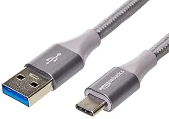 Amazon Basics dubbelflätad nylon USB-C till USB-A 3.1 Gen 2-kabel