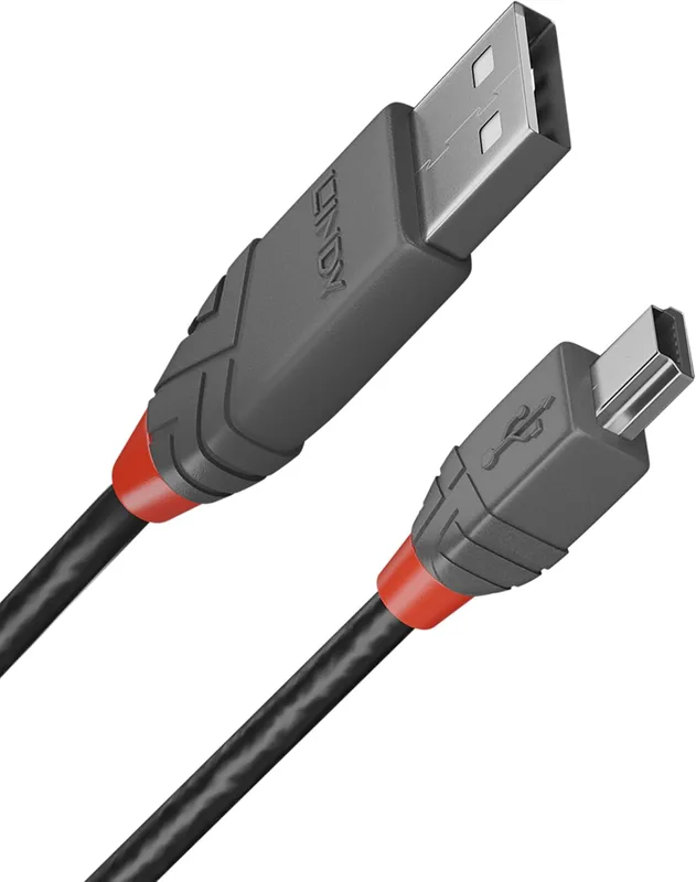 LINDY 0,5 m USB 2.0 typ A till mini-B-kabel