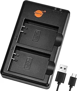 DSTE LC-E10 USB-batteri dubbel snabbladdare