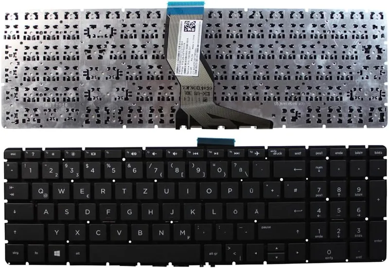 Keyboards4Laptops tyska svart ersättningstangentbord