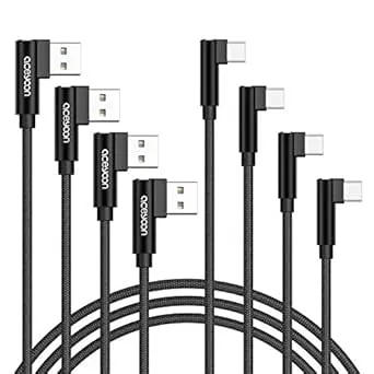 aceyoon Set om 4 USB C-kabel vinklad