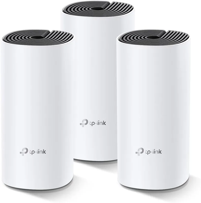 TP-Link Deco M4 Mesh System (3-pack), AC1200 Dual Band Router (räckvidd upp till 370 m², perfekt för stora hus med flera