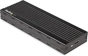 StarTech.com USB-C 10 Gbps till M.2 NVMe SSD-hölje – bärbart externt M.2 NGFF PCIe aluminiumfodral – 1 GB/s läs/skriva – stöder 2230, 2242, 2260, 2280