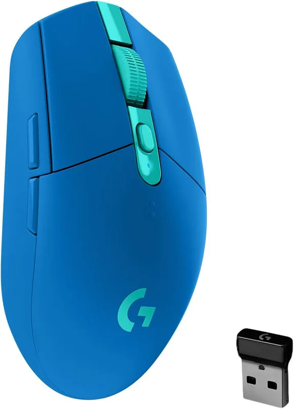Logitech G 305 LIGHTSPEED Wireless Gaming Mouse with HERO 12K DPI Sensor, Wireless Connection, 6 Programmable Buttons, 250 Hours Battery Life, Lightweight, PC/Mac, Blue