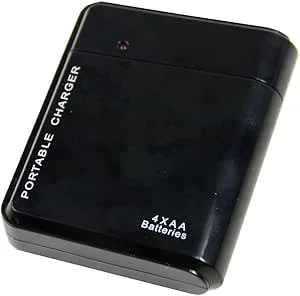 Andifany Svart 4 x AA-batteri bärbar nödladdare