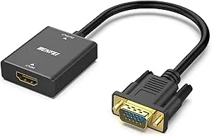 BENFEI HDMI to VGA Adapter, Female HDMI Input to Male VGA Output Adapter with 3.5mm Audio Jack Compatible with TV Stick, Computer, Laptop, Screen, Pro