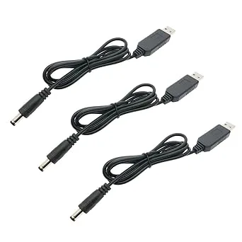 Hailege 3 st USB till DC 5 V till 12 V spänning steg-up konverteringskabel