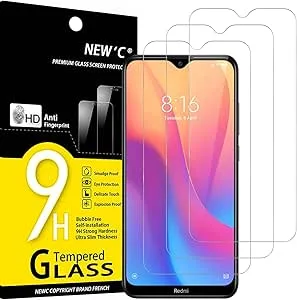 NEW'C 3 Pack, skärmskydd i glas för Xiaomi Redmi 8, Redmi 8A
