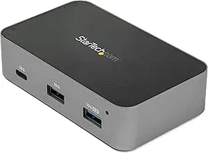 StarTech.com 4-port USB-C-hub (10 Gbit/s, 3x USB-A och 1x USB-C, 1 m värdkabel, powered, med strömförsörjning)