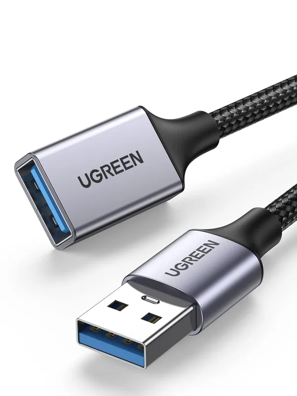 UGREEN USB 3.0 Förlängningskabel 5Gbps USB 3.0 A Datakabel Nylon och Aluminiumhölje Flätad. (2M)