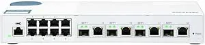 QNAP QSW-M408-4C 8 port 1Gbps, 4 port 10G SFP+/ NBASE-T Combo