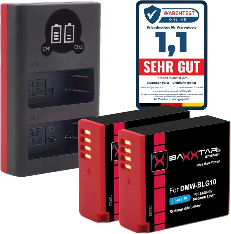 Baxxtar Pro 2X DMW-BLG10 E DMW-BLE9 Leica BP-DC15